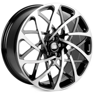 PTRACING DS760-SL237 9,5x21 5*120 Et:45 Dia:72,56 чёрный + полированные спицы + серый лак