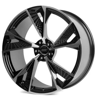 Skill SL685-SV483 10x22 5*112 Et:26 Dia:66,5 чёрный глянцевый + полированные спицы