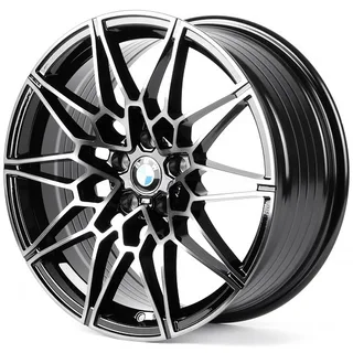Replica NN XF022 7,5x17 5*112 Et:35 Dia:66,6 Чёрный Глянцевый + Полированные Спицы + Темный Лак